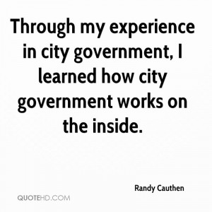 My Experience In City Government, I Learned How City Government ...