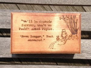 Winnie the Pooh Quote Wooden Box
