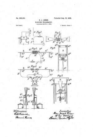Sir Oliver Lodge s patent for improvements to wireless telegraphy