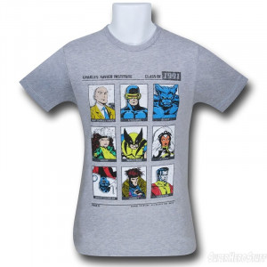 Unique Yearbook Shirts X-men yearbook grid 30 single