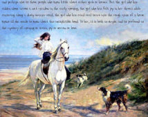 Vintage Painting Of Young Girl Ridi ng Her Horse With A Quote, Digital ...