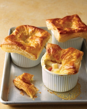Chicken Potpies with Puff Pastry