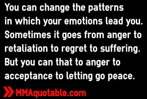 anger to retaliation to regret to suffering but you can that to anger ...