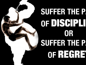 quotes pain discipline motivational posters motivation black ...
