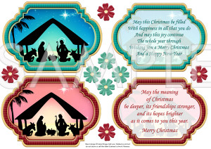 CHRISTMAS NATIVITY Plaques & Verses digital download 549fot