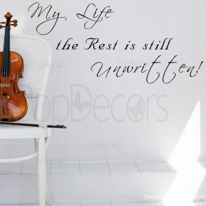 My life the rest is still unwritten-quote decals