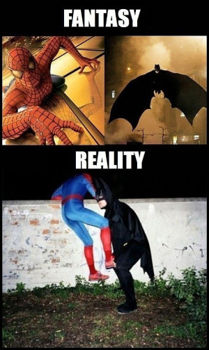 Batman y spiderman en la vida real