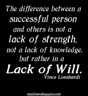 The Difference Between Successful Person And Others Not Lack