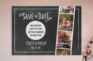 Chalkboard Photo Booth Save the Date Cards by hann... | Minted