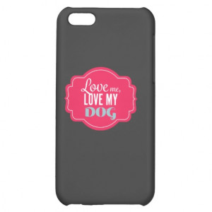Bright Pink Dog Quote in Decorative Typography iPhone 5C Cases