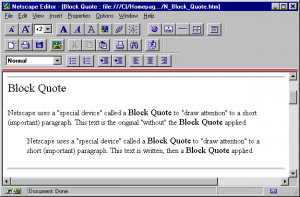create a block quote with thetext to be quoted highlighted