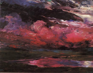 Emil Nolde - Drifting heavy-weather clouds (1928)
