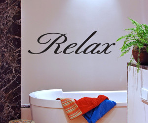 RELAX-Vinyl-Wall-quote-Decal-Bathroom-Decor-Wall-Sticker-Removable ...