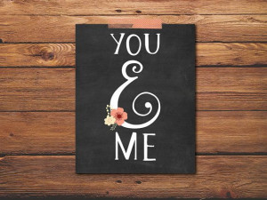 You And Me Mr And Mrs Print Wedding Quote by PrintableQuirks, $5.00 # ...