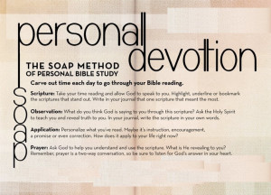 SOAP method for personal bible study