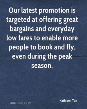 Our latest promotion is targeted at offering great bargains and ...