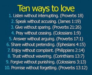 Ten ways to love