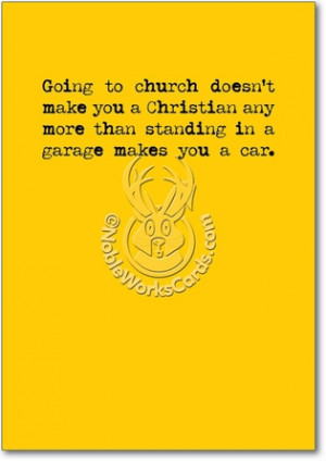 Going To Church Unique Adult Humorous Birthday Greeting Card