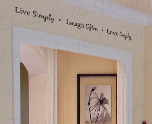 Live Simply Love Adhesive Wall Quote Sticker