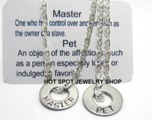 Master Pet Necklaces, BDSM, His and Her Jewelry, Fetish Wear, Dominant ...