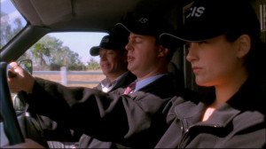 Tony and McGee getting their first taste of Ziva's crazy driving ...