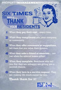 Six Times You Should Thank Your Residents! More