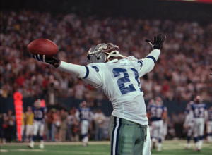 ... Sanders is a hall of fame cornerback known for many touchdown dances