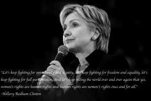 Hillary Clinton on women’s rights.