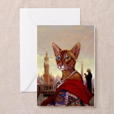 Exotic Cat Woman Greeting Card for