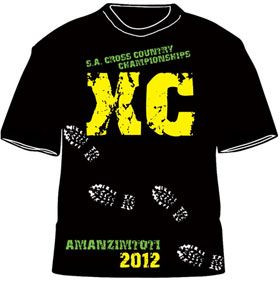 2012 SA Cross-Country T-Shirt Front View