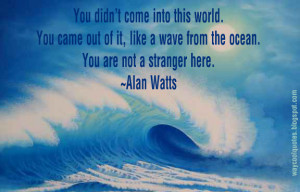 Alan Watts on coming into this world