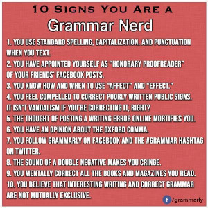 ... Pictures // Tags: 10 signs you are a Grammar Nerd // August, 2013