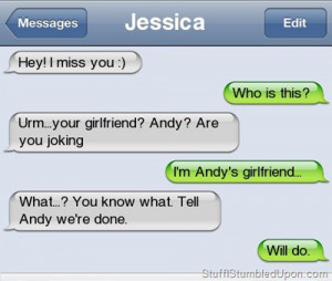 worst break-up texts this is andy’s girlfriend
