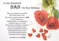 Deceased Dad Birthday Quotes A5 birthday bereavement