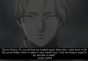 johan liebert #naoki urasawa's monster #naoki urasawa #anime quotes