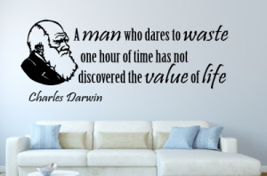 Charles Darwin A man... Inspirational Wall Decal Quotes