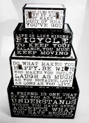 Vintage Quote Black White Adult Kids Bedroom Wooden Storage Toy Box ...