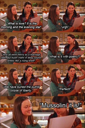 catfoy:Lorelai Gilmore picks out a quote for her wedding invitations!