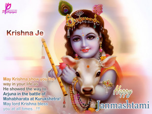 Happy Krishna Janmashtami Greeting SMS and Quotes in English with ...