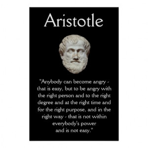 Aristotle - Anger Management Quote Poster