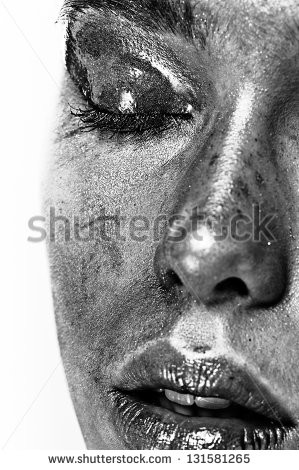 Woman Girl White Face Black