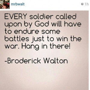 REPOST from @mrbwalt: Every soldier called upon by God will have to ...