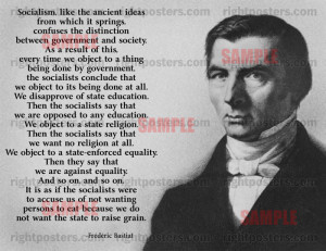 Frederic Bastiat Socialism Quote Poster