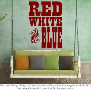Subway Vinyl Wall Art - Quote - Red White And Blue - Vinyl Decal ...