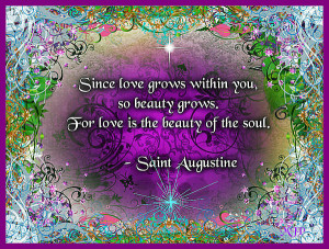St. Augustine Quote Print by M J Porcelli