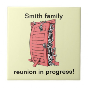 funny family reunion ceramic tiles