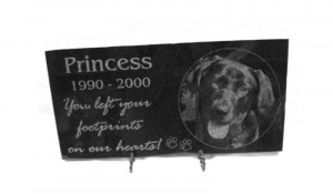 The process for creating headstones for pets, or pet memorials works ...