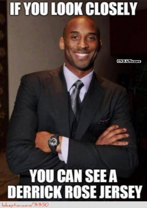 Kobe Bryant wearing a Derrick Rose Jersey?