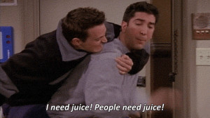 Chandler friends juice madamelulu quote gif