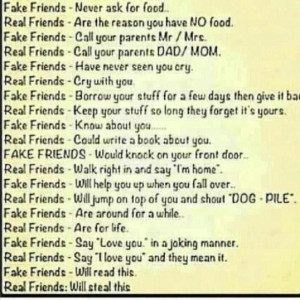 Real VS. Fake friends